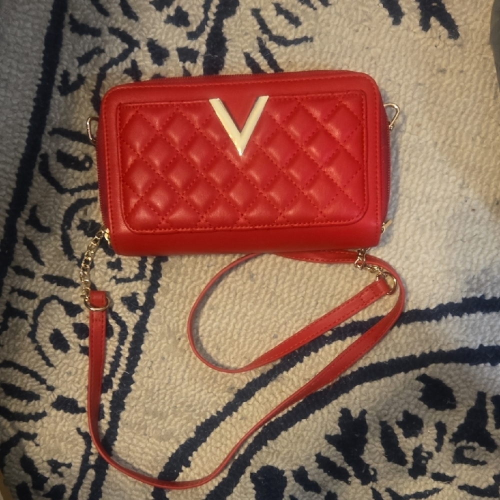 Fashion Nova Red Quilted Crossbody Bag